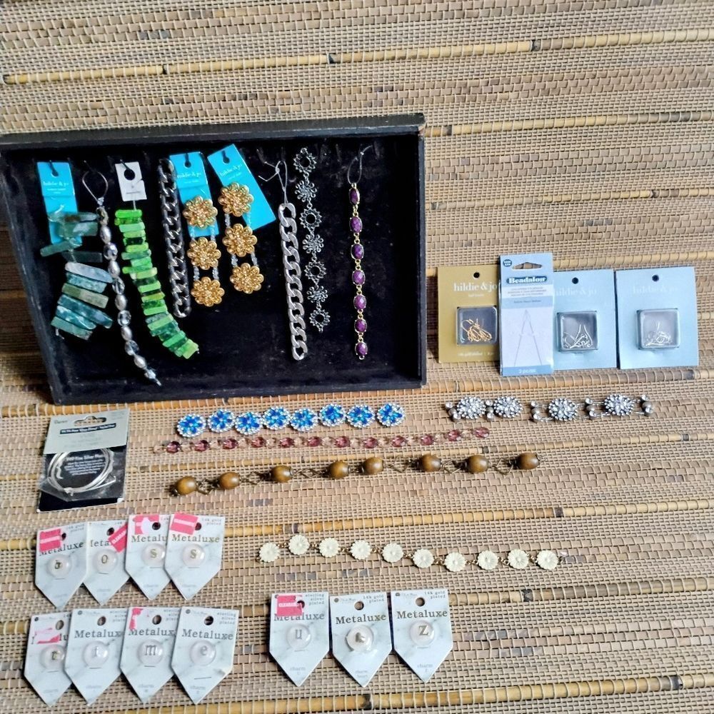 Jewelry Making Supplies Bundle Beads, Stones and Charms All NWOT